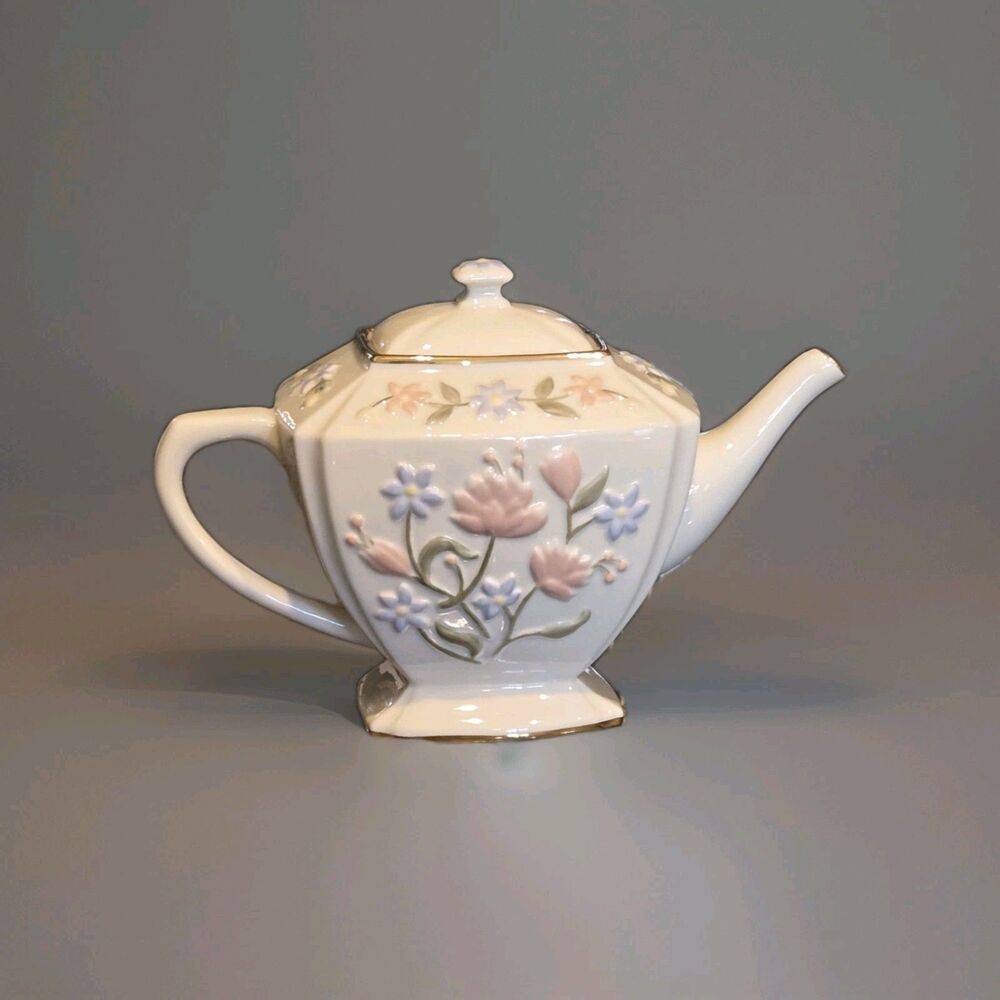 Vintage Lenox Wildflower Porcelain Teapot legacy fine porcelain collection - Picture 9 of 12